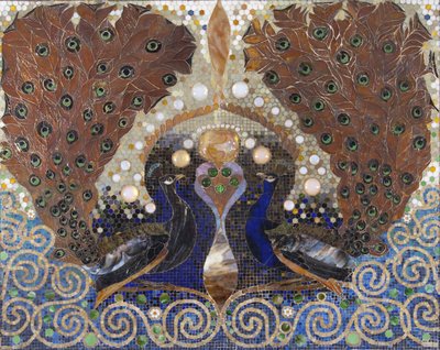 Mosaico de Pavo Real del vestíbulo de la casa de Henry O. Havemeyer, Nueva York de Louis Comfort Tiffany